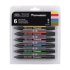 Набір двосторонніх маркерів, Promarker, Середні тони, 6 шт, W&N