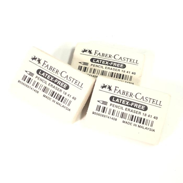 Ластик білий для олівця.184140. Faber-Castell.