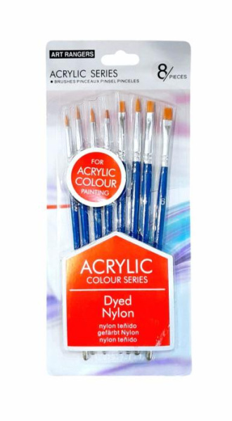 BREA0813B-1 Пензлі Art Nation для акрилової фарби Dyed Nylon 8шт