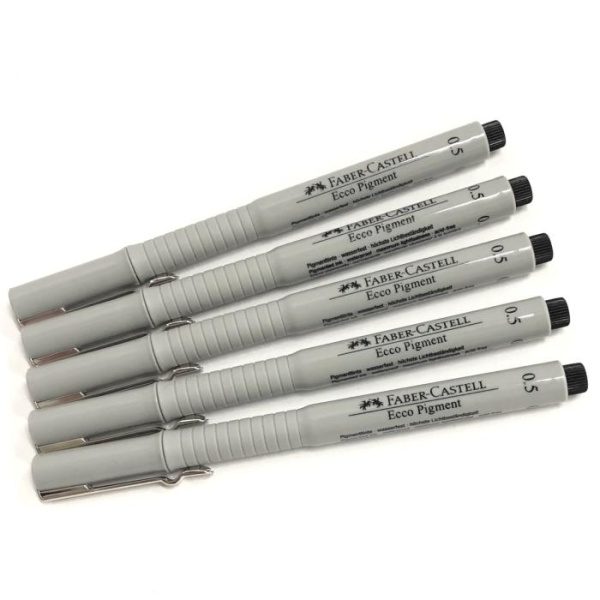 Лінер чорний Ecco-pigment, Faber-Castell в асортименті