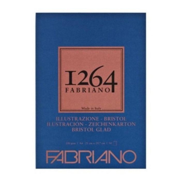 Склейка 1264 для рисунку Bristol А4, 200г/м2, 50л, Fabriano