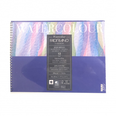 Альбом для акварели на спирале Watercolor Studio" B4(24х32см.),300г, 12л, Fabriano