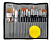 Набір художніх інструментів (14 пензлів+мастихін+олівець+губка) в пеналі.Art Vendor