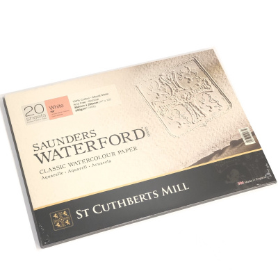 Блок для акварелі Waterford НP 36*26см, 300г/м2, 20л, білий папір, St. Cuthberts Mill